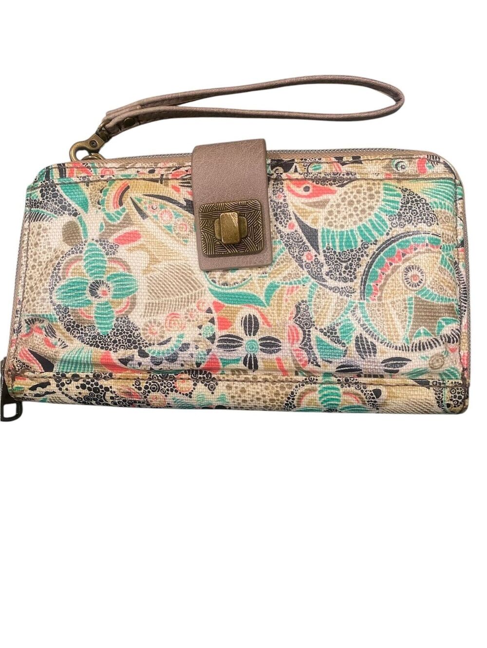 Sakroots floral iphone holder wristlet
